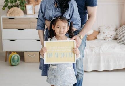 Family photo smiling